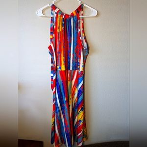 Multi color casual asymmetrical dress, XL